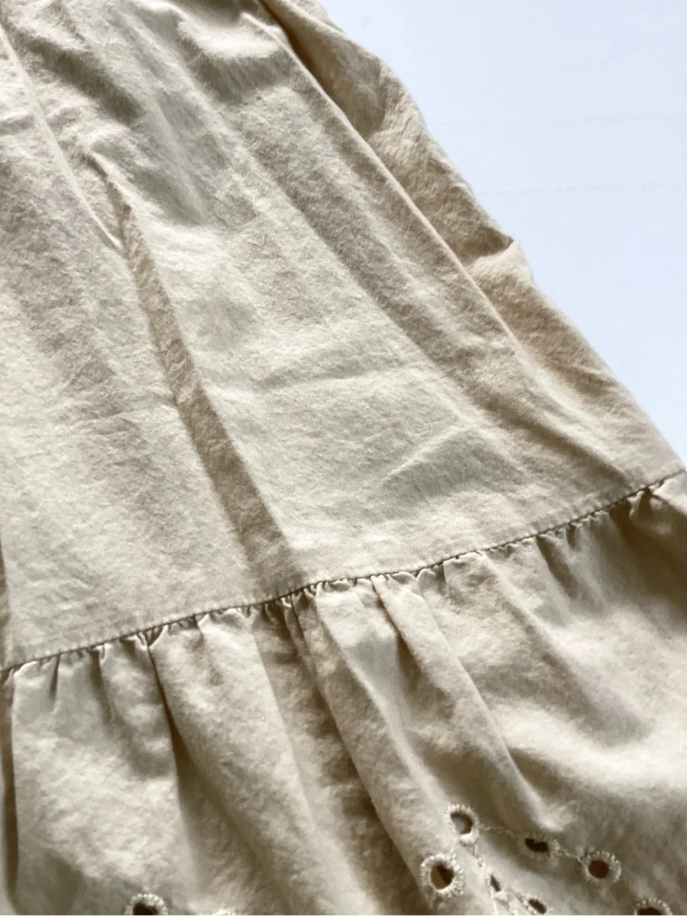 Gap Tan Smocked Eyelet Dress